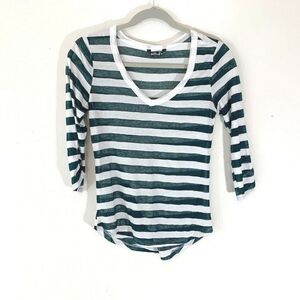 Wallflower Womens Sz M Burnout Shirt Top 3/4 Sleev